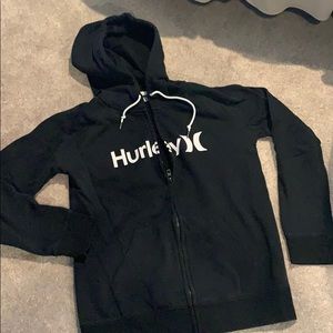 Hurley Black zip up hoodie